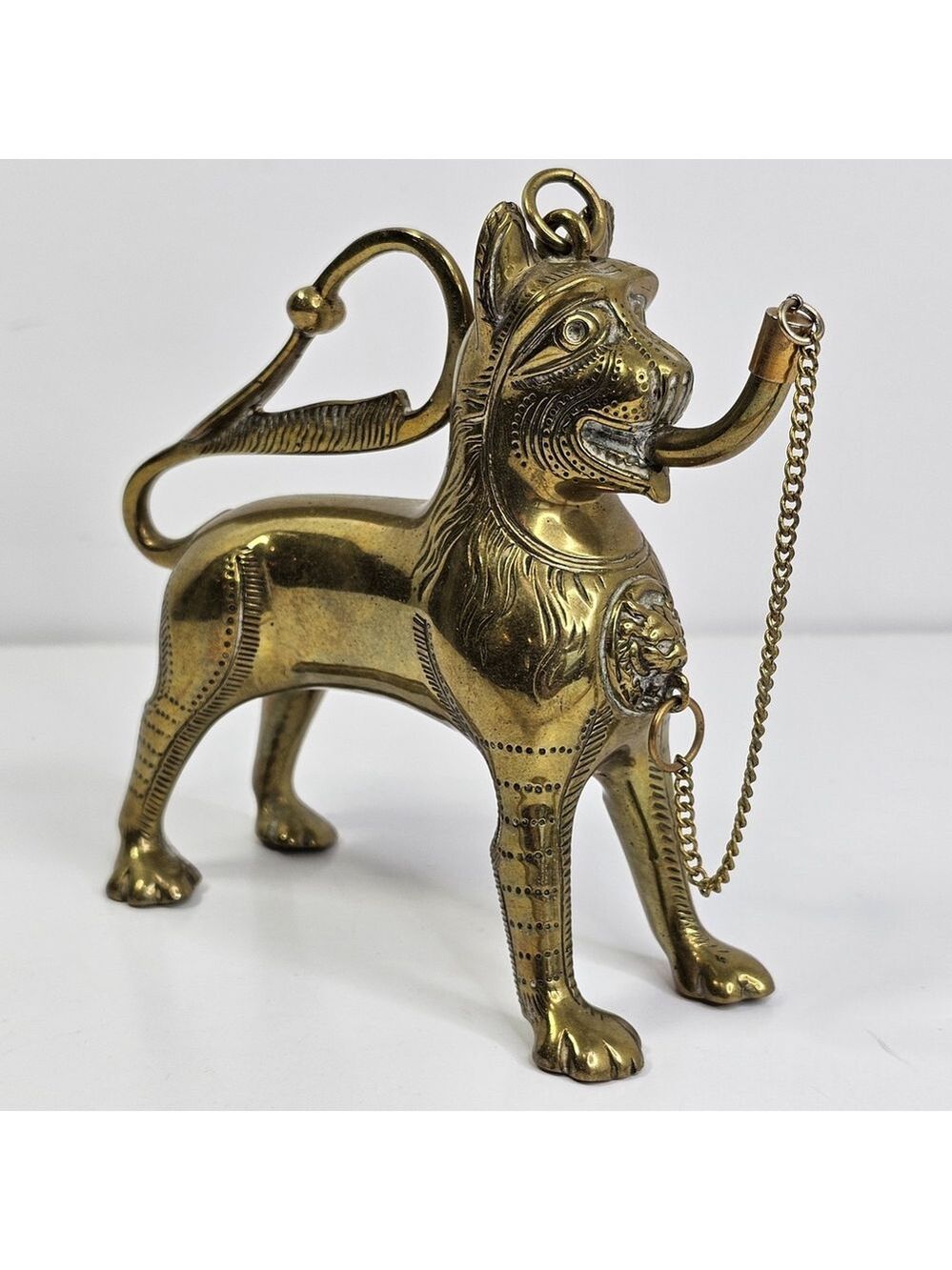 Erhard & Söhne Lion Table Lighter Germany Rare Collectible Hallmarked